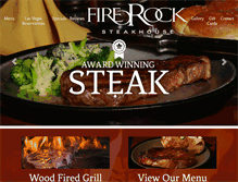 Tablet Screenshot of firerocksteakhouse.com